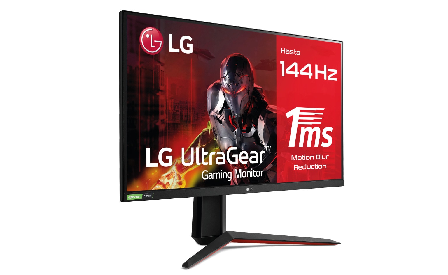 LG 27GN850-B -Monitor Gaming LG UltraGear (Panel IPS: 2560x1440p, 16:9, 400 cd/m², 1000:1, 144Hz, 1ms); DPx1, HDMIx2; G-Sync Compatible; Regulable en altura e inclinacion y pivotable, G, 27GN850-B