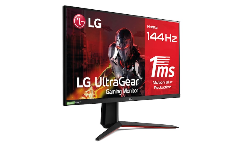 LG 27GN850-B -Monitor Gaming LG UltraGear (Panel IPS: 2560x1440p, 16:9, 400 cd/m², 1000:1, 144Hz, 1ms); DPx1, HDMIx2; G-Sync Compatible; Regulable en altura e inclinacion y pivotable, G, 27GN850-B