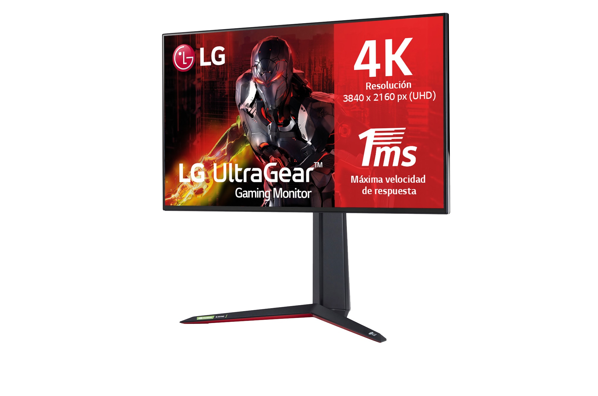 LG 27GN950-B - Monitor Gaming LG UltraGear (Panel NanoIPS: 3840x2160, 400nit, 1000:1, DCI-P3>98%, 1ms); diag. 68,47cm; entr.: HDMIx2, DPx1, USB-Ax3; AMD Freesync G-Sync Compatible, G, 27GN950-B