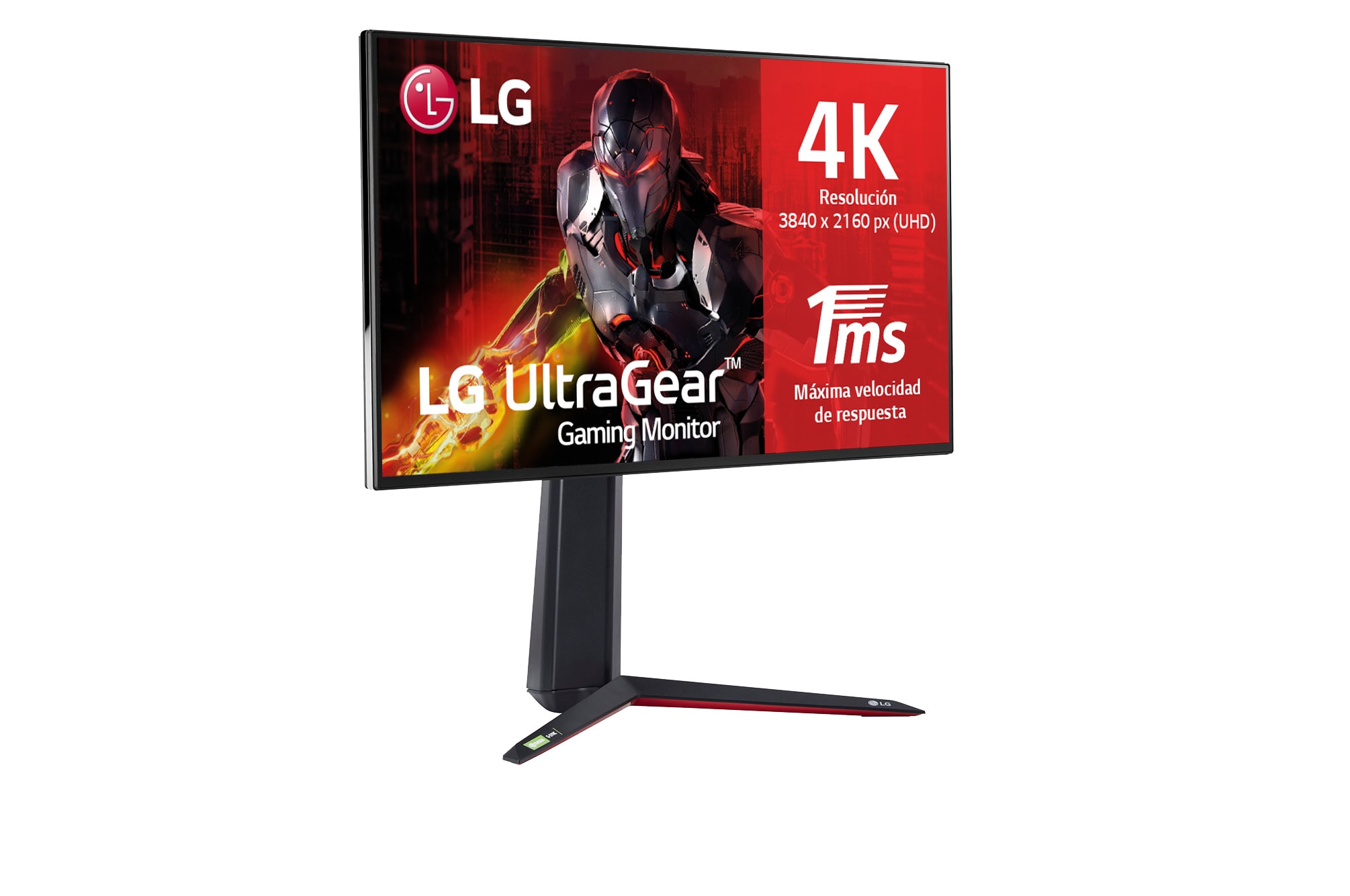 LG 27GN950-B - Monitor Gaming LG UltraGear (Panel NanoIPS: 3840x2160, 400nit, 1000:1, DCI-P3>98%, 1ms); diag. 68,47cm; entr.: HDMIx2, DPx1, USB-Ax3; AMD Freesync G-Sync Compatible, G, 27GN950-B