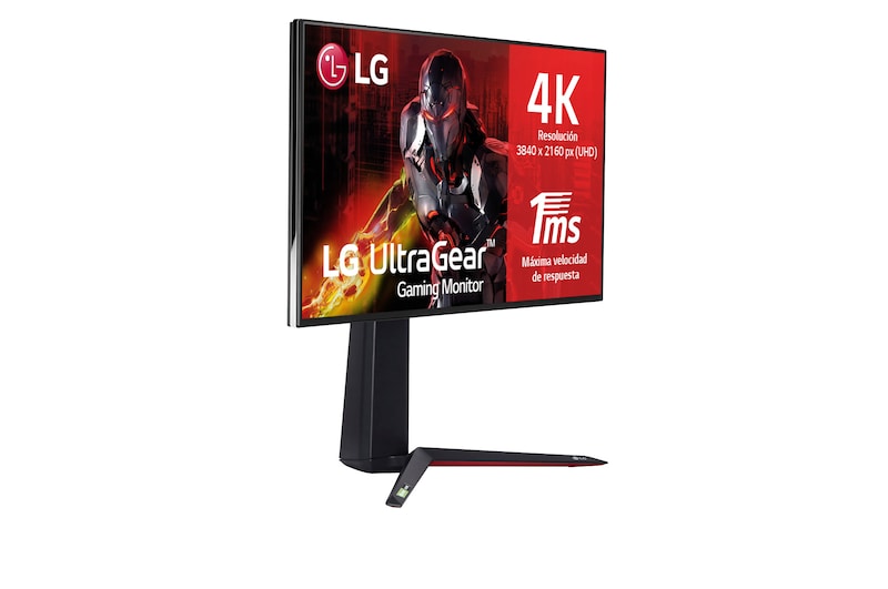 LG 27GN950-B - Monitor Gaming LG UltraGear (Panel NanoIPS: 3840x2160, 400nit, 1000:1, DCI-P3>98%, 1ms); diag. 68,47cm; entr.: HDMIx2, DPx1, USB-Ax3; AMD Freesync G-Sync Compatible, G, 27GN950-B