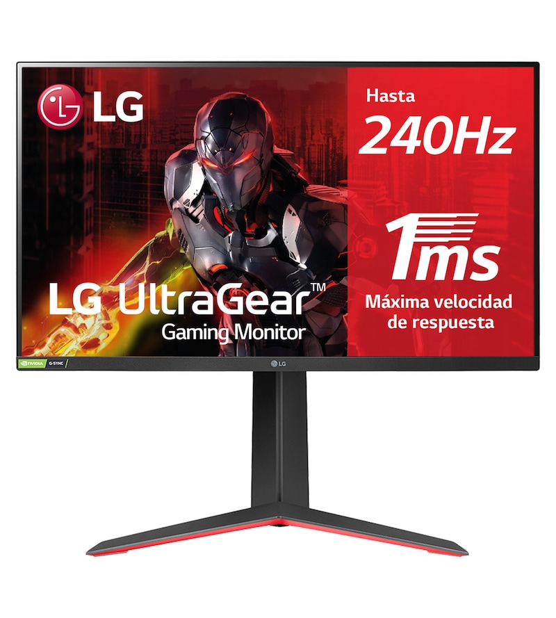 LG 27GP750-B - Monitor Gaming LG UltraGear™ (Panel IPS: 1920x1080p, 16:9, 240Hz, 1ms); compatible con NVIDIA® G-SYNC® y AMD FreeSync™ Premium, 27GP750-B