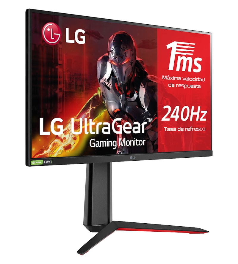 LG 27GP750-B - Monitor Gaming LG UltraGear™ (Panel IPS: 1920x1080p, 16:9, 240Hz, 1ms); compatible con NVIDIA® G-SYNC® y AMD FreeSync™ Premium, 27GP750-B