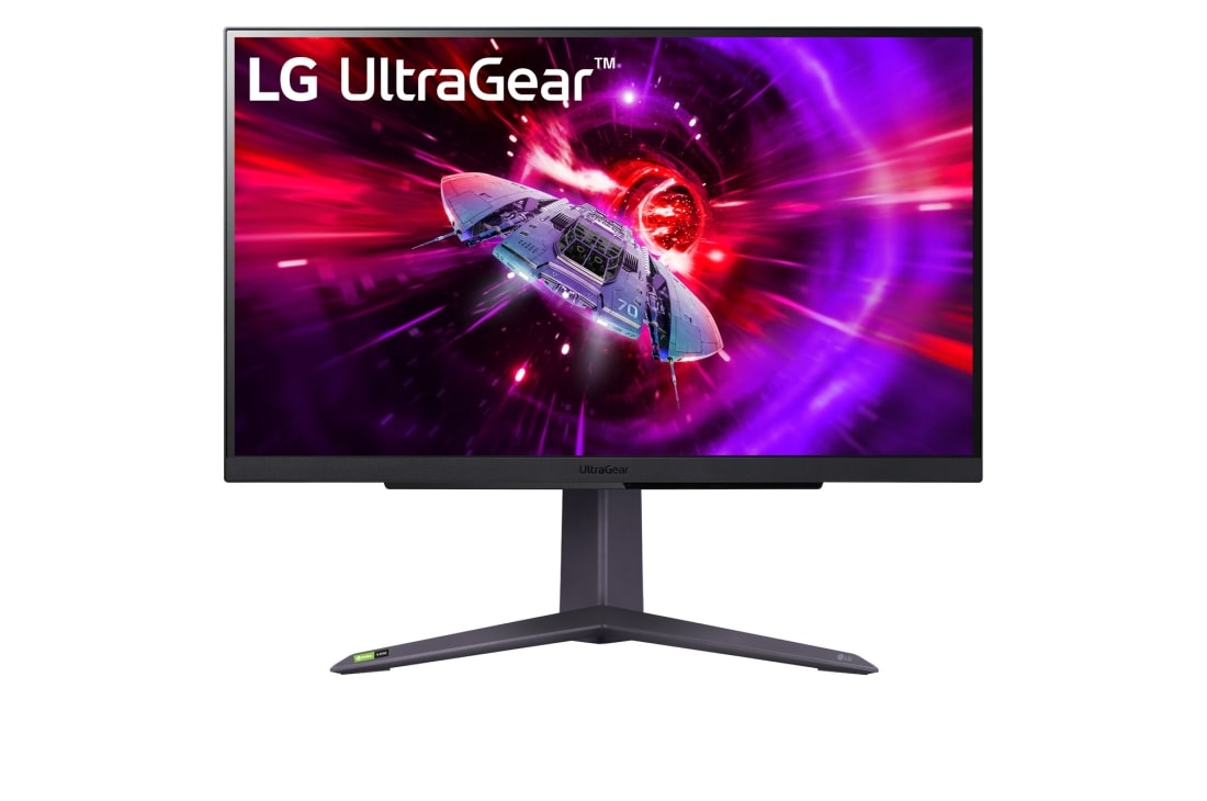 LG Monitor gaming LG UltraGear (IPS: 2560 x 1440, 16:9, 300cd/m²,1000:1, 1ms, 165Hz, DCI-P3>99%, HDR10); diag. 86.5cm; entr.: HDMI 2.1 x2, DPx1; NVIDIA G-Sync™ Compatible, AMD FreeSync™ Premium, Estabilizador de Negros., 27GR75Q-B