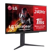 LG 27GR83U-B Monitor gaming LG UltraGear (IPS: 2560x1440, 16:9, 400cd/m², 1.07B:1, 1ms, 240Hz, DCI-P3>90%, HDR10); diag. 68.5cm; entr.: HDMI 2.1 x2, DPx1, USB-Ax3; NVIDIA G-Sync™ Compatible, AMD FreeSync™ Premium, 27GR83Q-B