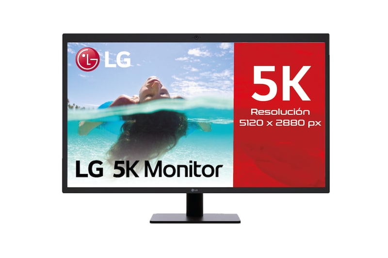LG 27MD5KL - Monitor 5K UltraFine enfocado a usuarios iOS (Panel IPS: 5120x2880px, 16:9, 500 cd/m², 1100:1, DCI-P3 >99%, 60Hz, 14ms); diagonal 68,6cm; entradas: Thunderbolt 3 x1, USB-C x33 x2, USB-C x3, G, 27MD5KL-B