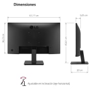 LG Monitor LG IPS: 1920 x 1080, 250 cd/m², 3000:1, diag. 68.6 cm, FreeSync. Entrdas: 1xHDMI1.4, 1xD-Sub, VESA 100 x 100 mm, 27MR400-B