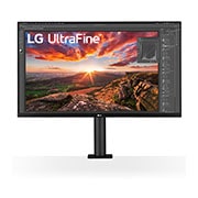 LG Monitor QHD LG Ergo™ (Panel IPS: 2560 x 1440p, 16:9, 350cd/m², 1000:1, sRGB >99%, 75Hz, 5ms); diag. 68,47cm; entradas: HDMI x2, DP x1, USB-A x2, USB-C x1 (P,D, 60W); altavoces 5W ; marcos ultrafinos, G, 27QN880P-B