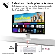 LG MyView Smart TV webOS23, diag. 68,6 cm, IPS, Full HD, NTSC 72%, HDR10, HDMI 2.1, 27SR50F-W