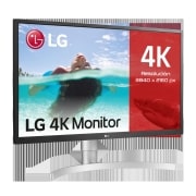 LG Monitor UHD polivalente (Panel IPS: 3840 x 2160p, 16:9, 300cd/m², 1000:1, sRGB >98%, 60Hz, 5ms); diag. 68,4cm; entradas: HDMI x2, DP x1, G, 27UL550P-W