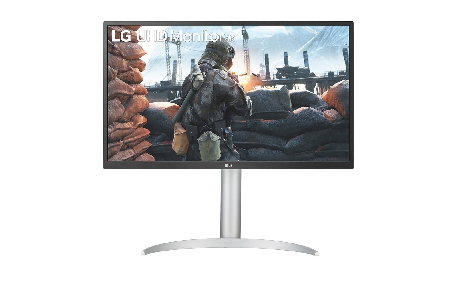 LG 27UP550-W - Monitor para creadores LG 4K UHD (Panel IPS: 3840x2160, 300cd/m², 1000:1, HDR10, DCI-P3 >98%); entradas: HDMI x2, DP x1, USB-C™x1; Ajust. en altura e inclinación. Blanco. , 27UP550-W