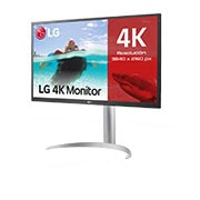 LG 27UP550P-W - Monitor para creadores LG 4K UHD (Panel IPS: 3840x2160, 300cd/m², 1000:1, HDR10, sRGB 99%); entradas: HDMI x2, DP x1, USB-C™x1; Ajust. en altura e inclinación. Blanco., 27UP550P-W