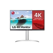 LG Monitor para creadores LG 4K UHD (Panel IPS: 3840x2160, 400nit, 1200:1, HDR10, DCI-P3 >95%); diag. 68,4cm; entradas: HDMI x2, DP x1, USB-C™ x1, USB-A x2; Regulable en inclinación, altura y pivote, 27UP850N-W