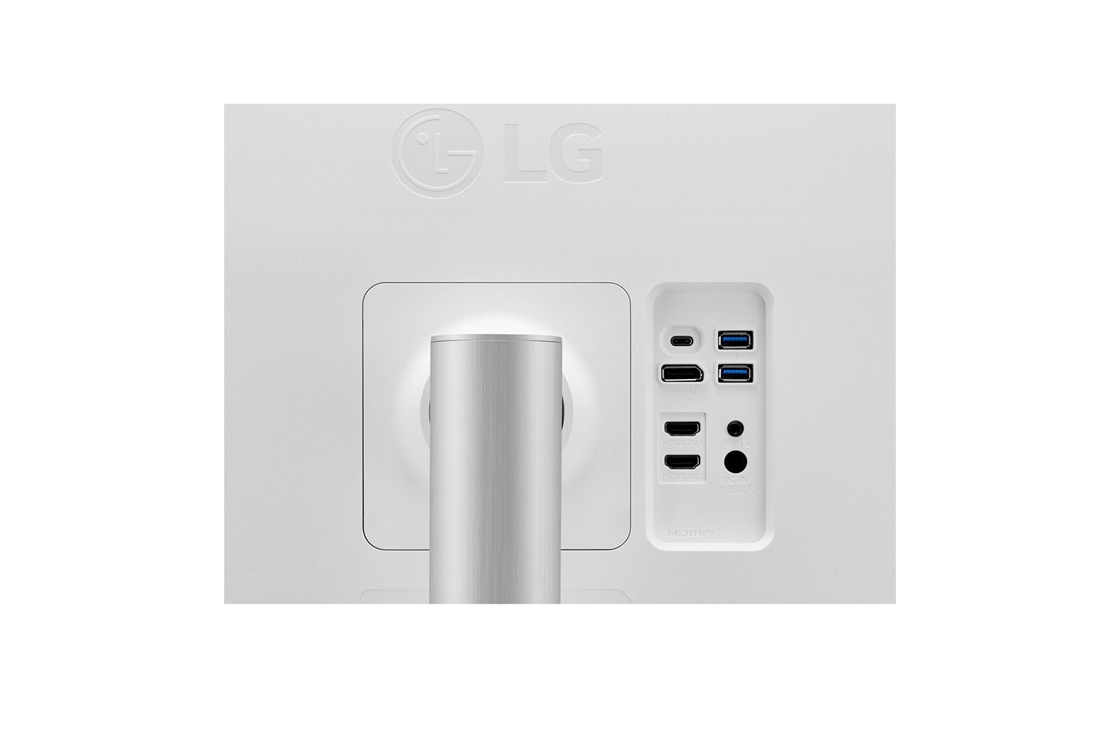 LG Monitor para creadores LG 4K UHD (Panel IPS: 3840x2160, 400nit, 1200:1, HDR10, DCI-P3 >95%); diag. 68,4cm; entradas: HDMI x2, DP x1, USB-C™ x1, USB-A x2; Regulable en inclinación, altura y pivote, 27UP85NP-W