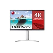 LG Monitor para creadores LG 4K UHD (Panel IPS: 3840x2160, 400nit, 1200:1, HDR10, DCI-P3 >95%); diag. 68,4cm; entradas: HDMI x2, DP x1, USB-C™ x1, USB-A x2; Regulable en inclinación, altura y pivote, 27UP85NP-W