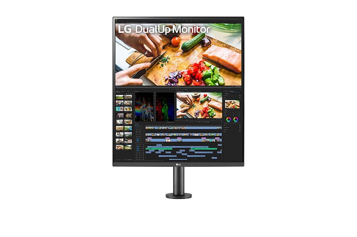 LG Monitor LG DualUp Ergo (Panel NanoIPS SDQHD 16:18 (2560 x 2880), 300nits, 1000:1, DCI-P3>98%); entr.: HDMIx2, DPx1, USB-Cx1; Modo (2PBP) con KVM integrado, Altavoces estéreo 7W, soporte Ergo , 28MQ780-B