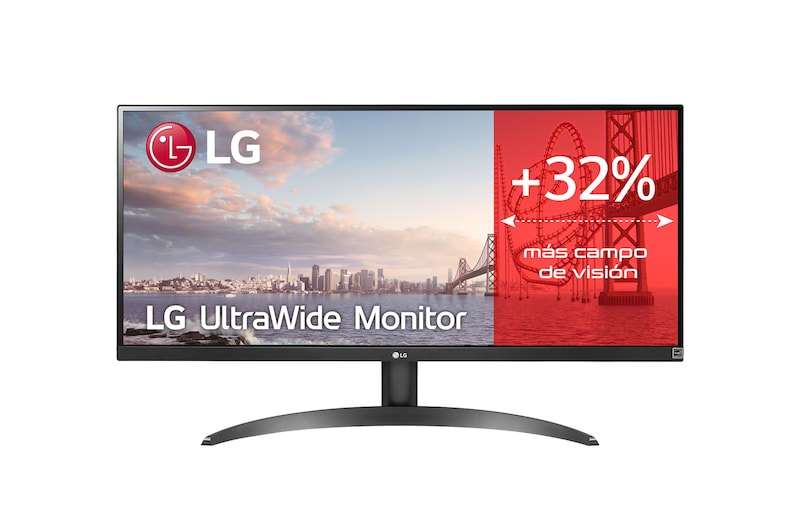 LG Monitor Ultrapanorámico 21:9 LG UltraWide (Panel IPS: 2560x1080, 250cd/m², 1000:1, sRGB>99%); diag. 73cm; entr.: HDMIx2; Ajust. en inclinación., 29WP500-B
