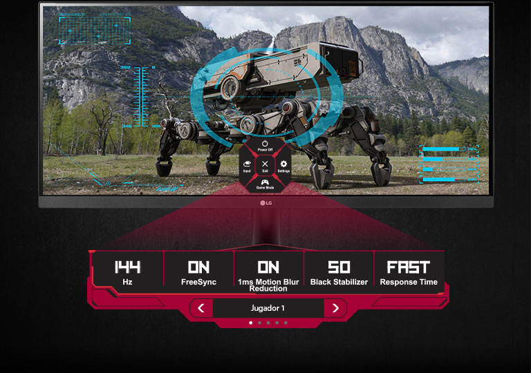 El monitor ofrece modos personalizados para todos los juegos.