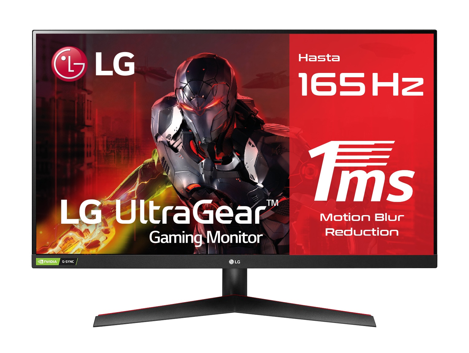 LG 32GN500B-AEU - Monitor Gaming LG UltraGear (Panel VA: 1920x1080p, 16:9, 300 cd/m², 3000:1, 165Hz, 5ms (MBR 1ms)); diag. 80,1cm; entradas: DP x1, HDMI x2; AMD Freesync Premium & G-Sync Compatible; Regulable en inclinación ; HDR10; marcos ultrafinos, F, 32GN500-B