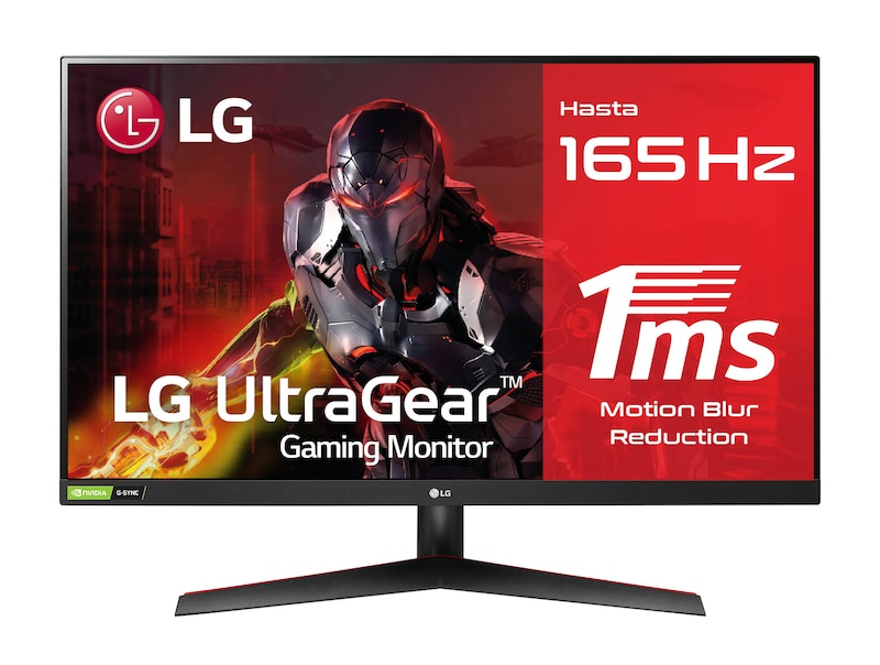 LG 32GN500B-AEU - Monitor Gaming LG UltraGear (Panel VA: 1920x1080p, 16:9, 300 cd/m², 3000:1, 165Hz, 5ms (MBR 1ms)); diag. 80,1cm; entradas: DP x1, HDMI x2; AMD Freesync Premium & G-Sync Compatible; Regulable en inclinación ; HDR10; marcos ultrafinos, F, 32GN500-B