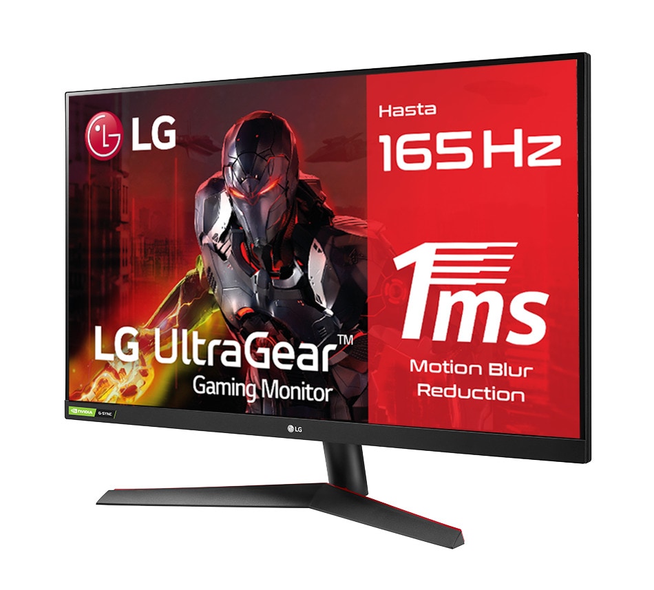 LG 32GN500B-AEU - Monitor Gaming LG UltraGear (Panel VA: 1920x1080p, 16:9, 300 cd/m², 3000:1, 165Hz, 5ms (MBR 1ms)); diag. 80,1cm; entradas: DP x1, HDMI x2; AMD Freesync Premium & G-Sync Compatible; Regulable en inclinación ; HDR10; marcos ultrafinos, F, 32GN500-B