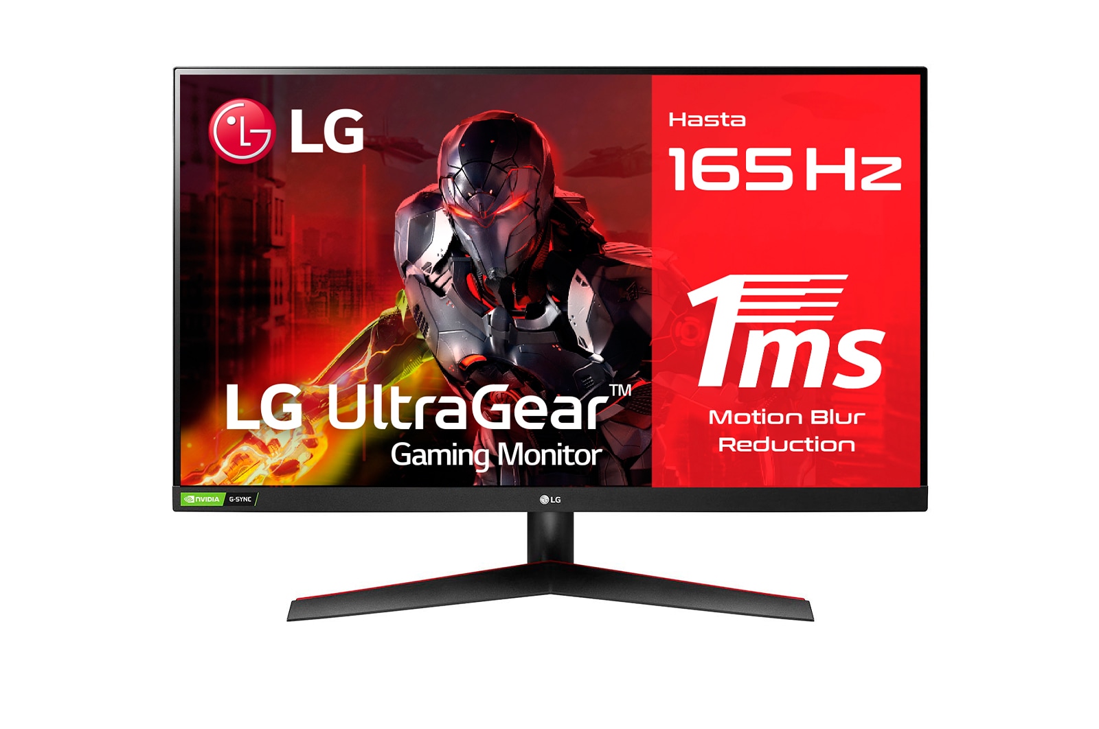 LG 32GN500B-B.AEU - Monitor gaming LG UltraGear (Panel VA: 1920x1080p, 16:9, 300 cd/m², 3000:1, 165Hz, 5ms (MBR 1ms)); diag. 80,1cm; entradas: DP x1, HDMI x1 ; NVIDIA G-Sync™ Compatible, AMD FreeSync™ Premium; Regulable en inclinacion ; HDR10; marcos ultrafinos, 32GN50R-B