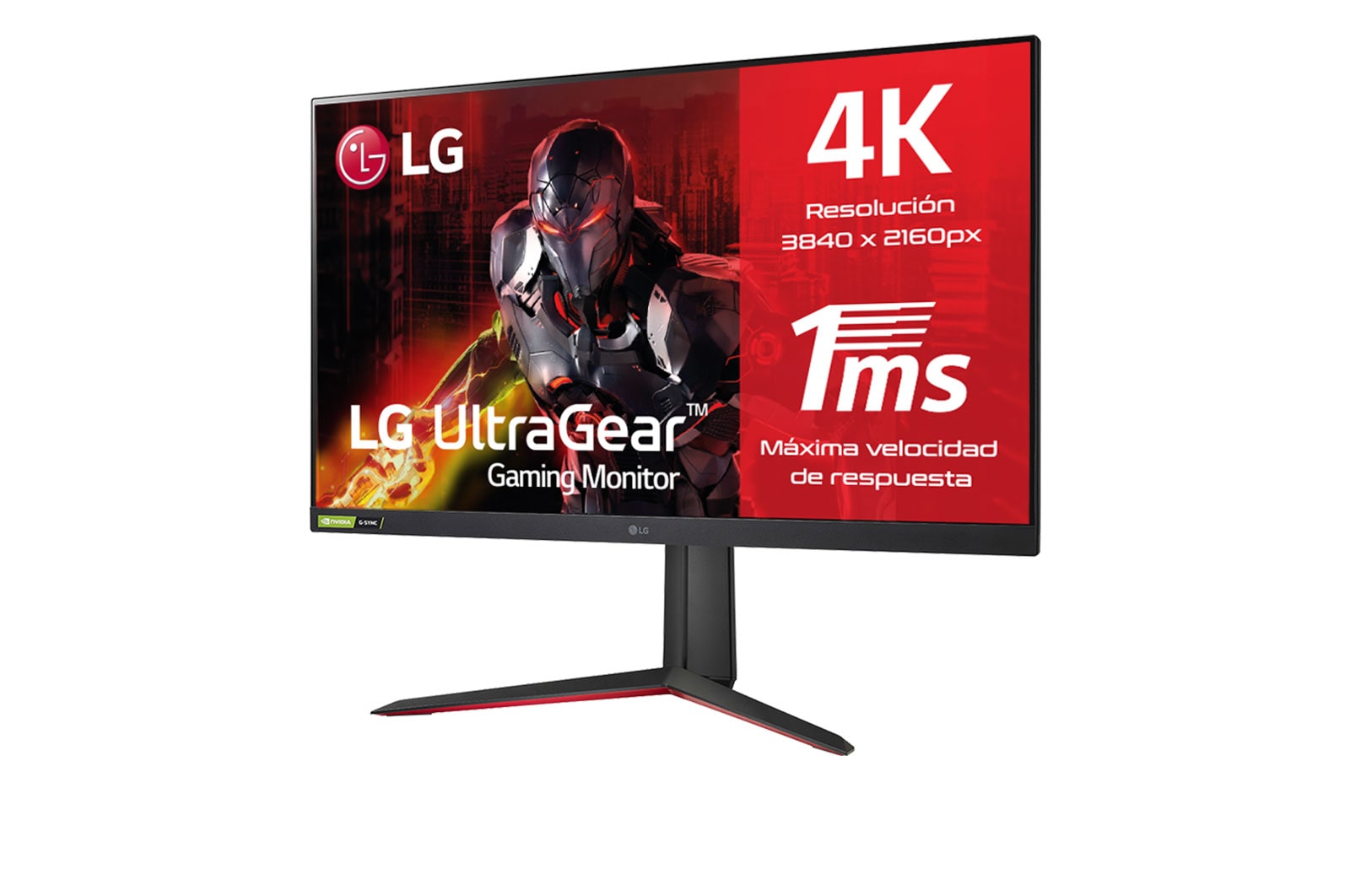 LG 32GQ950-B - Monitor gaming LG UltraGear (Panel 4K IPS: 3840x2160p, 16:9, 700cd/m², 1000:1, 1ms, 144Hz, DCI-P3>98%, DisplayHDR™ 1000); diag. 80cm; entradas: HDMI 2.1 x2, DP x1, USB-A x3; NVIDIA G-Sync™ Compatible, FreeSync™ Premium Pro., 32GQ950-B