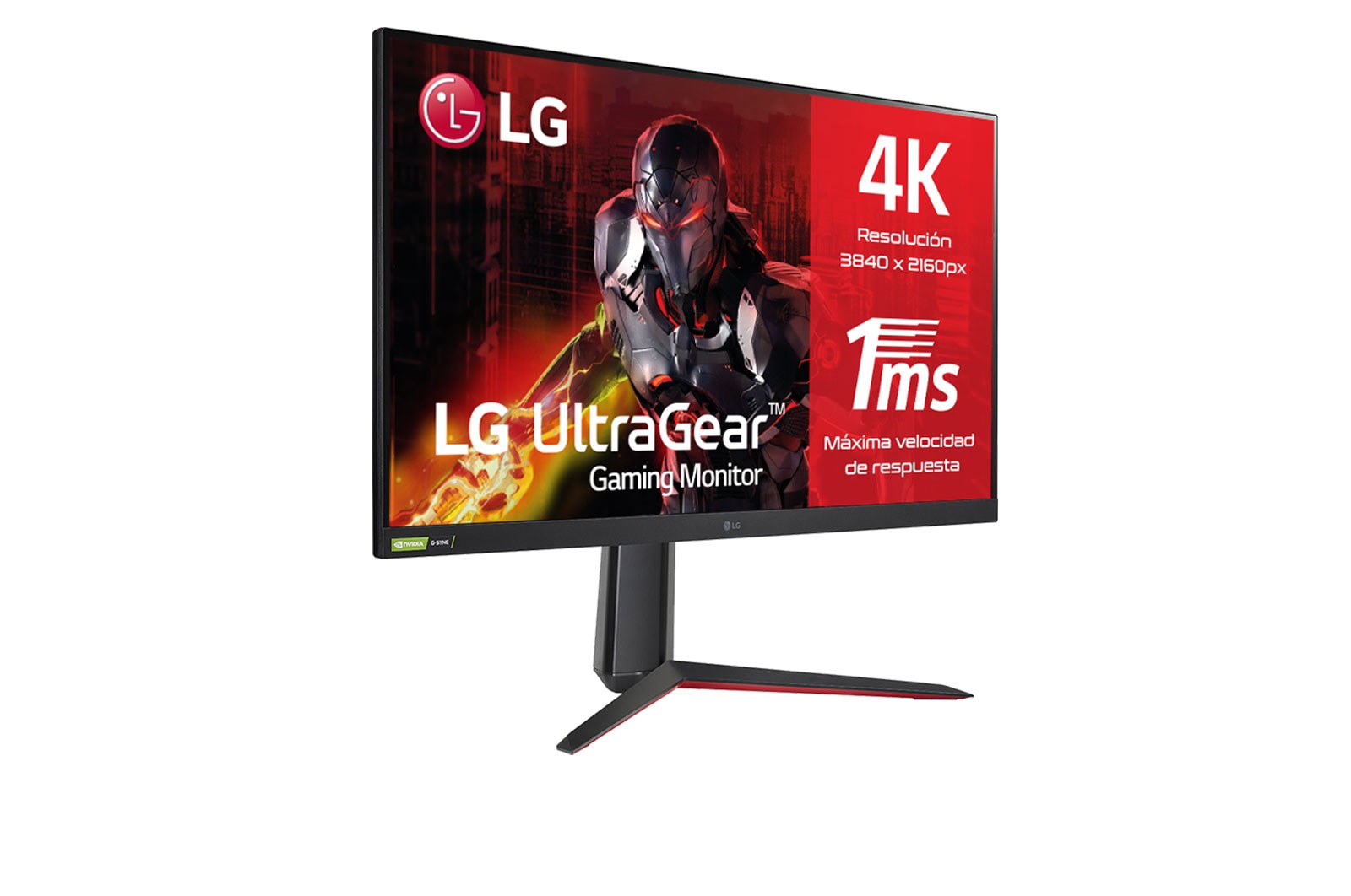LG 32GQ950-B - Monitor gaming LG UltraGear (Panel 4K IPS: 3840x2160p, 16:9, 700cd/m², 1000:1, 1ms, 144Hz, DCI-P3>98%, DisplayHDR™ 1000); diag. 80cm; entradas: HDMI 2.1 x2, DP x1, USB-A x3; NVIDIA G-Sync™ Compatible, FreeSync™ Premium Pro., 32GQ950-B