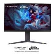 LG Monitor gaming LG UltraGear (IPS: 3840x2160, 16:9, 400cd/m², 1.07B:1, 1ms, 144Hz, DCI-P3>90%, HDR10); diag. 80cm; entr.: HDMI 2.1 x2, DPx1, USB-Ax3; NVIDIA G-Sync™ Compatible, AMD FreeSync™ Premium, Hexagon Lighting., 32GR93U-B