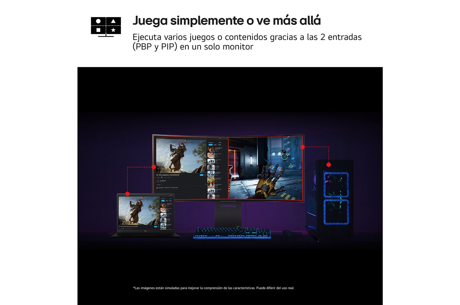 LG Monitor gaming OLED UltraGear 32", 0,03ms, Dual Mode UHD 240Hz / FHD 480Hz, Pixel Sound, DisplayHDR TrueBlack  400, AMD FreeSync Premium Pro, NVIDIA G-Sync™, 32GS95UE-B