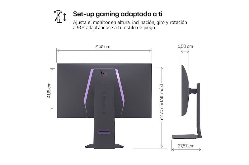 LG Monitor Gaming OLED LG UltraGear, 32", OLED 4K UHD (3840x2160), DualMode (240/480Hz), 0,03 ms, 32GS95UW-B.EEU