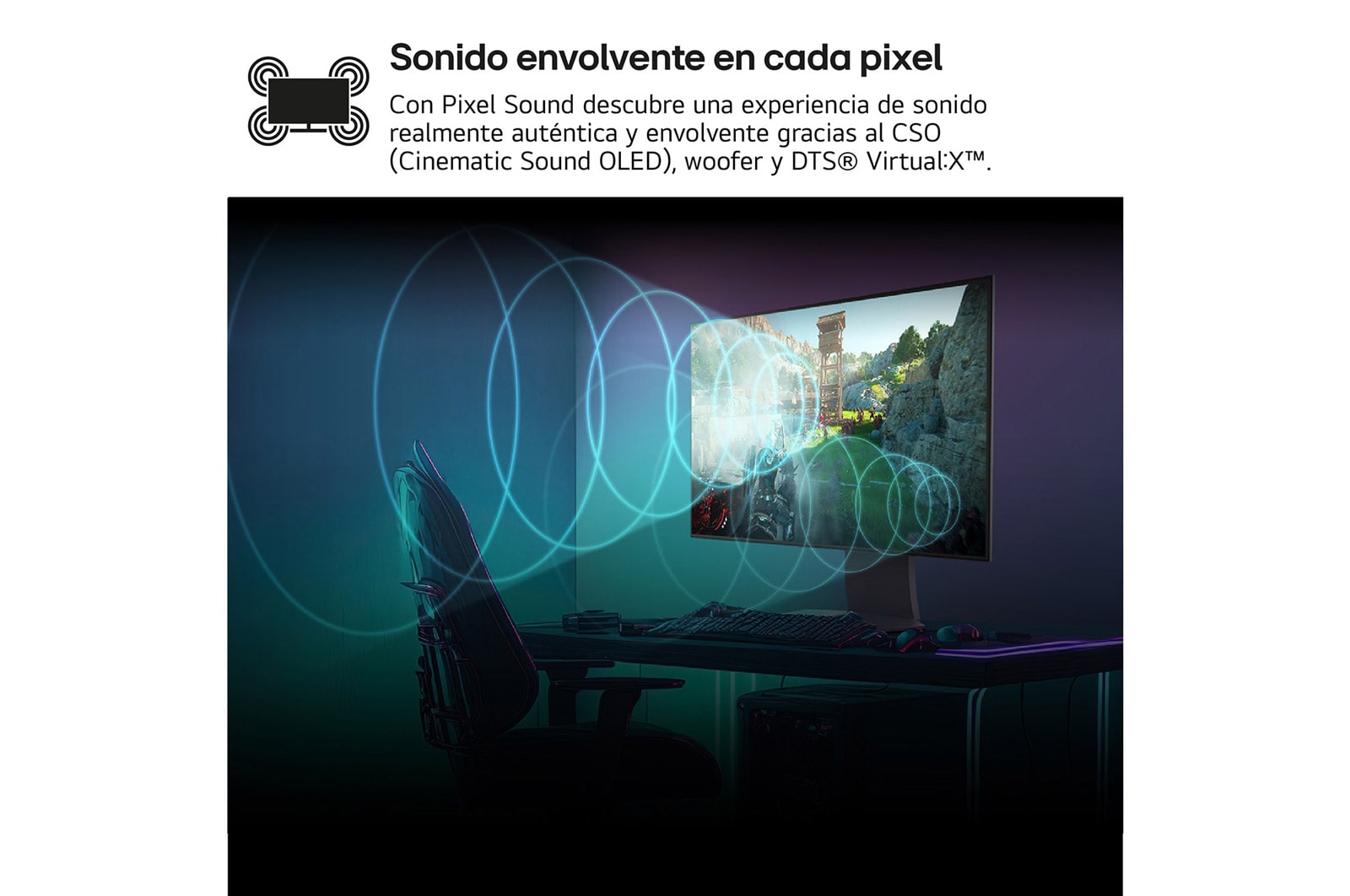 LG Monitor gaming OLED UltraGear 32", 0,03ms, Dual Mode UHD 240Hz / FHD 480Hz, Pixel Sound, DisplayHDR TrueBlack  400, AMD FreeSync Premium Pro, NVIDIA G-Sync™, 32GS95UE-B