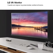 LG Monitor LG Panel VA: 1920 x 1080, 250 cd/m², 3000:1, diag. FreeSync. Entrdas: 2xHDMI1.4, 1xD-Sub, VESA 100 x 100 mm, 32MR50C-B