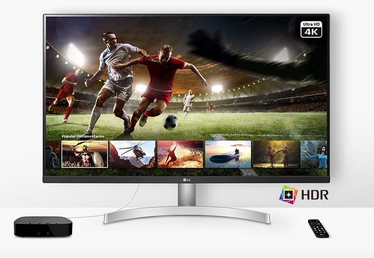 Jugar un partido de fútbol en vivo en Ultra HD 4K HDR desde el servicio de streaming