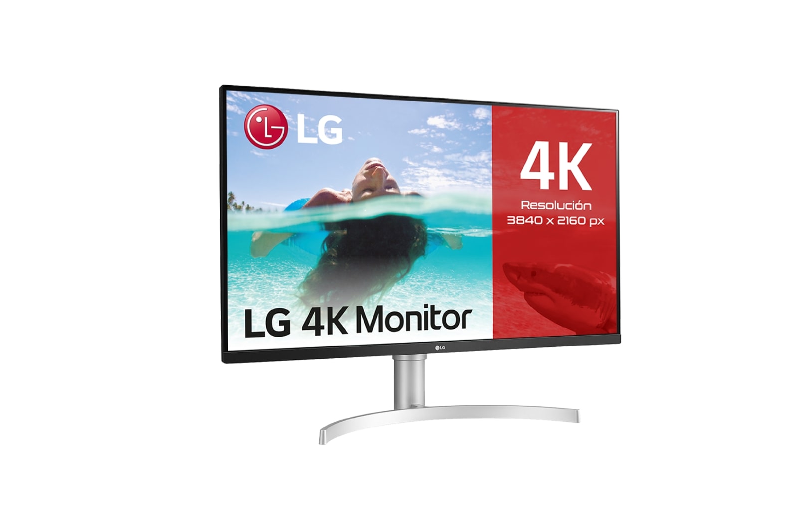 LG 32UN650-B -Monitor 4K UHD LG UltraFine™ (Panel IPS: 3840 x 2160p, 16:9 curvo, 350cd/m², 3000:1, sRGB >95%, 60Hz, 5ms); diag. 80cm; entradas: HDMI x2, DP x1; altavoces 5W ; marcos ultrafinos, G, 32UN650-W