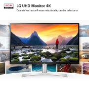 LG 32UN650-B -Monitor 4K UHD LG UltraFine™ (Panel IPS: 3840 x 2160p, 16:9 curvo, 350cd/m², 3000:1, sRGB >95%, 60Hz, 5ms); diag. 80cm; entradas: HDMI x2, DP x1; altavoces 5W ; marcos ultrafinos, G, 32UN650-W