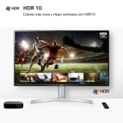 LG 32UN650-B -Monitor 4K UHD LG UltraFine™ (Panel IPS: 3840 x 2160p, 16:9 curvo, 350cd/m², 3000:1, sRGB >95%, 60Hz, 5ms); diag. 80cm; entradas: HDMI x2, DP x1; altavoces 5W ; marcos ultrafinos, G, 32UN650-W