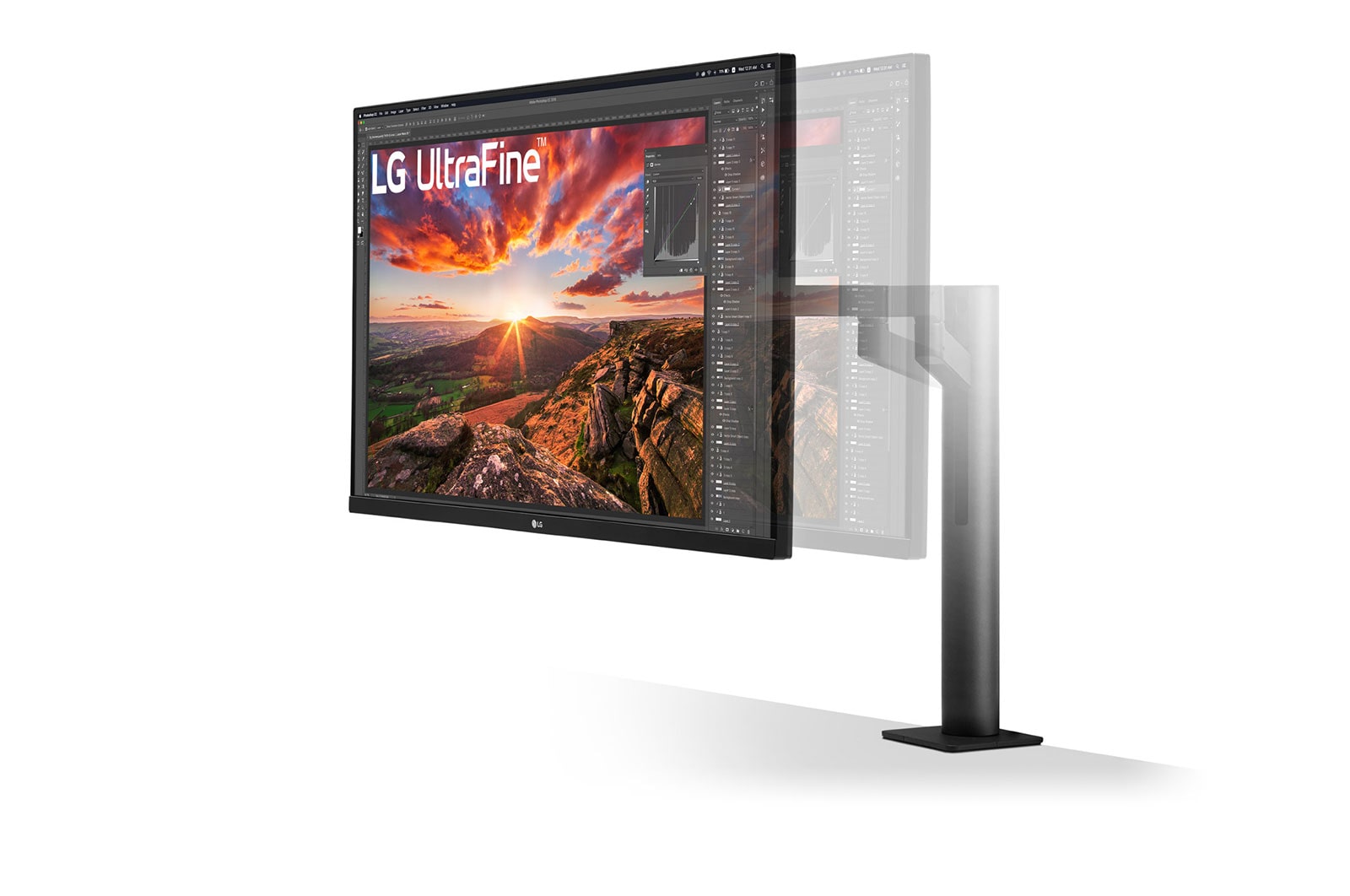 LG 32UN880-B - Monitor 4K UHD LG Ergo™ (Panel IPS: 3840 x 2160p, 16:9, 350cd/m², 1000:1, DCI-P3 >95%, 60Hz, 5ms); diag. 80cm; entradas: HDMI x2, DP x1, USB-A x2, USB-C x1 (P.D. 60W); altavoces 5W ; marcos ultrafinos, G, 32UN880-B