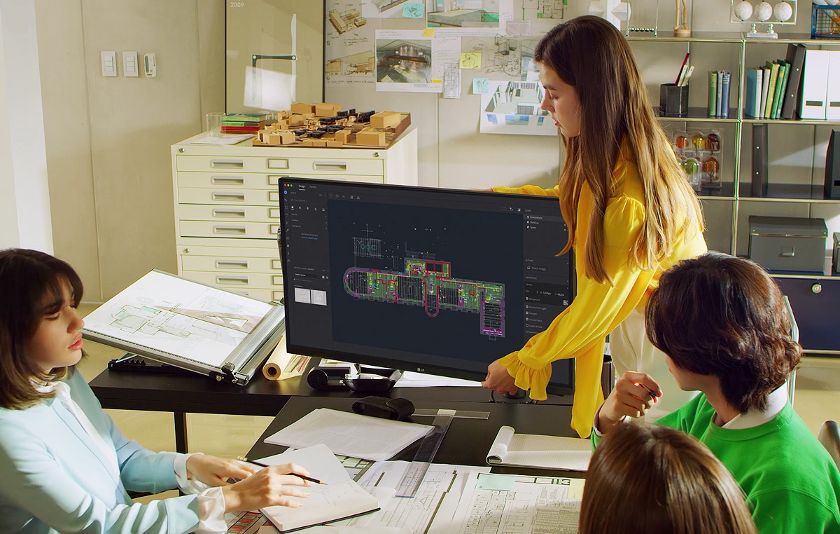 Escena de arquitectura con el Ergo