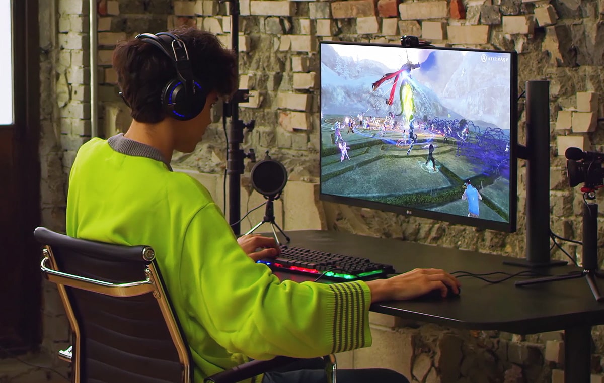 Escena de gamer con el Ergo