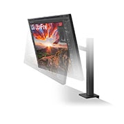 LG Monitor 4K UHD LG Ergo™ (Panel IPS: 3840 x 2160p, 16:9, 350cd/m², 1000:1, DCI-P3 >95%, 60Hz, 5ms); diag. 80cm; entradas: HDMI x2, DP x1, USB-A x2, USB-C x1 (P.D. 60W); altavoces 5W ; marcos ultrafinos, G, 32UN880P-B