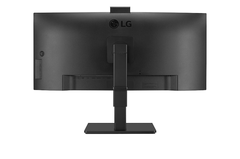 LG Monitor Ultrawide (Panel IPS: 3440 x 1440p, 21:9, Curvo 3800R , 300cd/m², 1000:1, sRGB >99%, 60Hz, 5ms); diag. 86,42cm, entradas: HDMI x2, DP x1, USB-C (90W) x1, USB-A x4, Salida auriculares + Micrófono; Webcam, HDR10, 2PBP, +Superesolution, Soporte VESA 100x100, 34BQ77QC-B