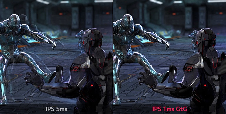 comparación de la imagen residual con IPS 5 ms e IPS 1 ms