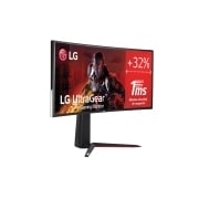 LG Monitor Gaming LG UltraGear (Panel NanoIPS: 3440x1440P, 400nit, 1000:1, DCI-P3>98%, 1ms); diag. 86,7cm; entr.: HDMIx2, DPx1, USB-Ax3; AMD Freesync Premium & G-Sync Compatible, G, 34GN850W-B