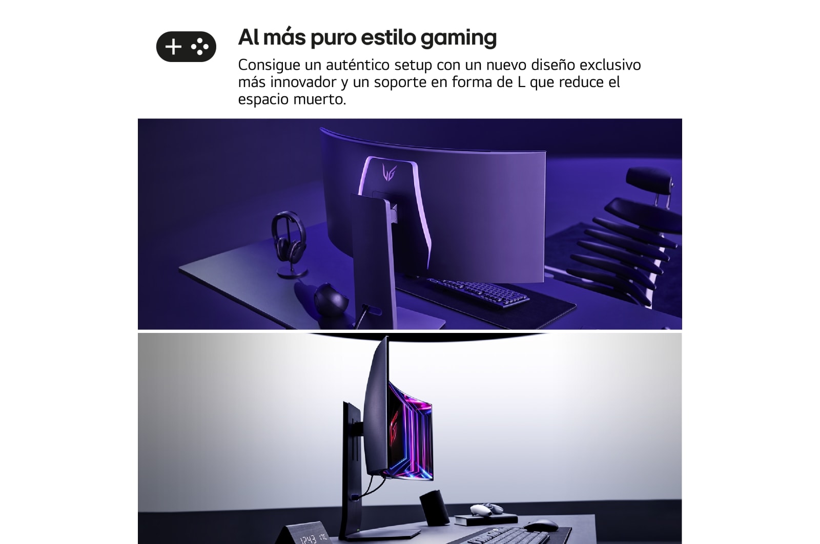 LG UltraGear™ de 34 pulgadas Monitor Gaming OLED WQHD Curvo de 240Hz | 0,03ms tiempo de respuesta, Compatible con G-SYNC®, FreeSync™ Premium Pro, 34GS95QW-B.EEU