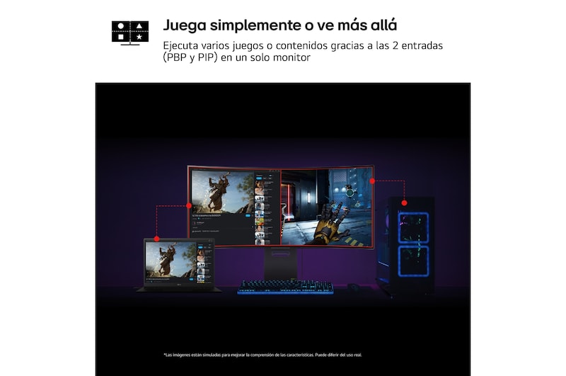 LG UltraGear™ de 34 pulgadas Monitor Gaming OLED WQHD Curvo de 240Hz | 0,03ms tiempo de respuesta, Compatible con G-SYNC®, FreeSync™ Premium Pro, 34GS95QW-B.EEU
