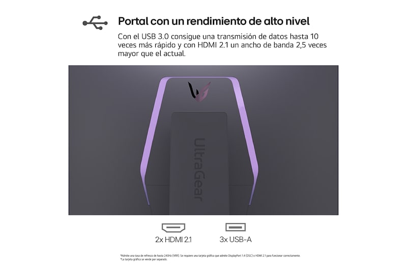 LG UltraGear™ de 34 pulgadas Monitor Gaming OLED WQHD Curvo de 240Hz | 0,03ms tiempo de respuesta, Compatible con G-SYNC®, FreeSync™ Premium Pro, 34GS95QW-B.EEU