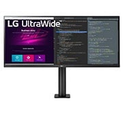LG Monitor UltraWide™ LG Ergo™ (Panel IPS: 3440x1440, 21:9, 300nit, 1000:1, sRGB>99%); diag. 86,72cm; entr.: HDMIx2, DPx1, USB-A x2 (salida), USB-B x1 (entrada); HDR10;AMD FreeSync; altavoces 2x7W; Ajustable en altura e inclinación, extensible, retraíble y giratorio, G, 34WN780P-B