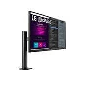 LG Monitor UltraWide™ LG Ergo™ (Panel IPS: 3440x1440, 21:9, 300nit, 1000:1, sRGB>99%); diag. 86,72cm; entr.: HDMIx2, DPx1, USB-A x2 (salida), USB-B x1 (entrada); HDR10;AMD FreeSync; altavoces 2x7W; Ajustable en altura e inclinación, extensible, retraíble y giratorio, G, 34WN780P-B