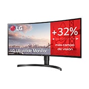 LG 34WN80C - Monitor Ultrapanoramico 21:9 LG UltraWide (Panel IPS: 3440x1440, 300cd/m², 1000:1, sRGB>99%, curvo); diag. 86,72cm; entr.: HDMIx2, DPx1, USB-Cx1, USB-Ax2; ajust. en altura e inclinación., 34WN80C-B